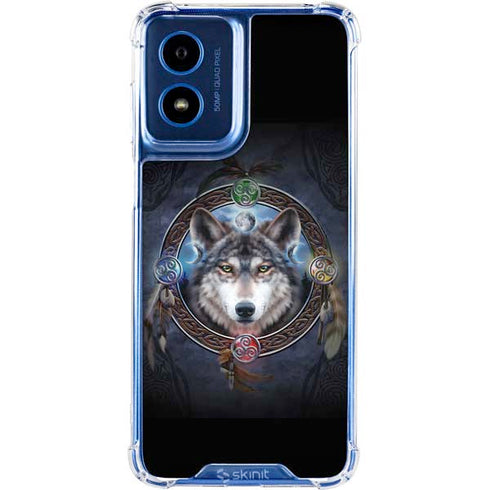 Celtic Wolf Guide by Brigid Ashwood Moto G 5G (2024) Clear Case